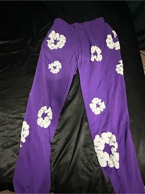 Purple Cotton Wraith Denim Tears Pants